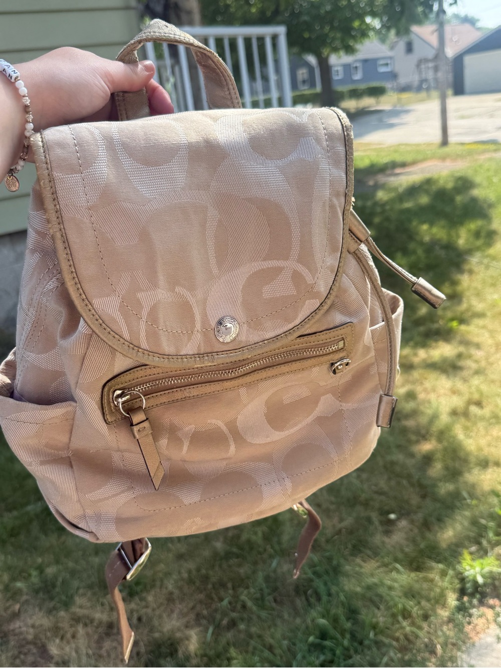 Coach Vintage Kyra Daisy Signature Backpack